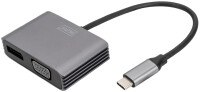 DIGITUS Adapter USB-C St. -> VGA Bu. / DP Bu. 4K/30Hz...