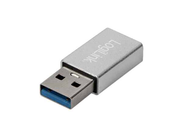 Logilink Adapter USB 3.2 Gen1 Type-C,USB-A/M zu USB-C/F,silb