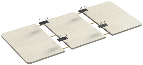 Logilink Holztischplatte 3-geteilt, 1200x600mm, Naturholz