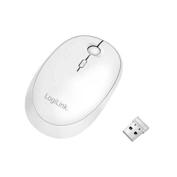 Logilink Maus Funk & Bluetooth,2.4GHz,800/1200/1600dpi,weiß