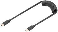 DIGITUS Ladekabel USB-C->USB-C Spiralkabel        1m...