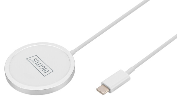 DIGITUS Ladegerät wireless 15W magnetisch für Apple, weiß