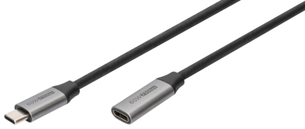 DIGITUS Verlängerungskabel USB3.0/C ->   C St/St 1m schwarz