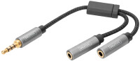 DIGITUS Audio Anschlusskabel,3,5mm Klinke 3,5mm Buchse, 3M