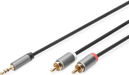 DIGITUS Adapterkabel, 3,5mm Klinke auf Cinch 1m
