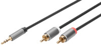 DIGITUS Adapterkabel, 3,5mm Klinke auf Cinch 1,8M