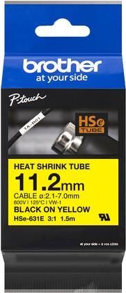 Schrumpfschlauchkassette Brother 11,2mm gelb/schwarz HSE631E