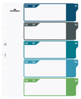 DURABLE Register A4 + 5tlg. 1-5 farbige Taben+trans. Formbl.