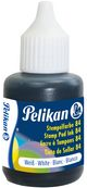 Pelikan Stempelfarbe wasserfest 30 ml Schwarz mit Pinsel