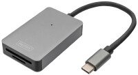 DIGITUS Kartenleser USB-C 2 Port silber 15cm Kabel