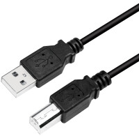Logilink USB 2.0-Kabel, USB-A/M zu USB-B/M, schwarz, 2 m