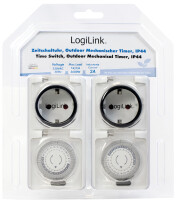 Logilink Mechanische Zeitschaltuhr, IP44, Outdoor, 2er Set