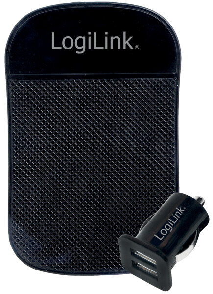 Logilink USB Kfz Netzteil, 2x USB-Port, 10.5W + Antirutschm.