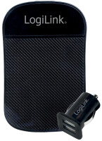 Logilink USB Kfz Netzteil, 2x USB-Port, 10.5W + Antirutschm.