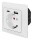 Logilink Unterputz-Steckdose, 1x CEE 7/3, 1x USB-A, 1x USB-C