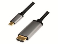 Logilink USB-C Kabel 3.2 Gen1, C/M zu HDMI/M, 4K, Alu  1,8 m