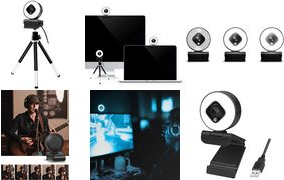 Logilink Webcam FHD 76° Dual-Mikro Autof. Ringlicht Stativ