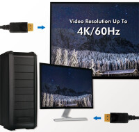 Logilink DisplayPort-Kabel, DP/M zu DP/M, 4K/60 Hz, schw. 5m