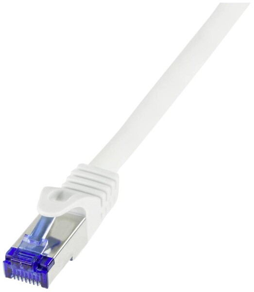 Logilink Patchkabel Ultraflex, Cat.6A, S/FTP, weiß, 0,5 m