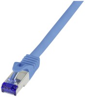 Logilink Patchkabel Ultraflex, Cat.6A, S/FTP, blau, 0,25 m