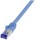 Logilink Patchkabel Ultraflex, Cat.6A, S/FTP, blau, 0,25 m