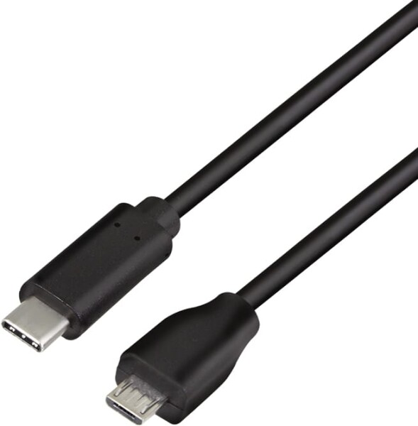 Logilink USB 2.0 Kabel, C/M zu Micro-USB/M 0,5m schwarz