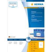 HERMA Inkjet-Etiketten A4 weiß 210x297   mm Papier   80 St.