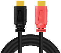 Logilink HDMI-Kabel A/M zu A/M, 4K/60 Hz, AMP, schwarz/rot