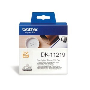 Endlosetiketten Brother DK-11219 rund, weiß (1200St./ROlle)