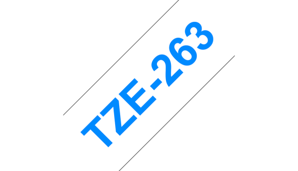 Schriftbandkassette Brother 36mmx8m weiß/blau    TZE263