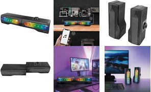 Logilink Mobile Soundbar mit Party-Light, 2in1 Gaming Sound