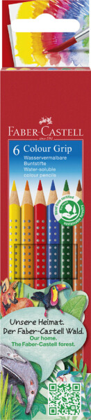 FABER-CASTELL Buntstift Colour Grip 6er Etui