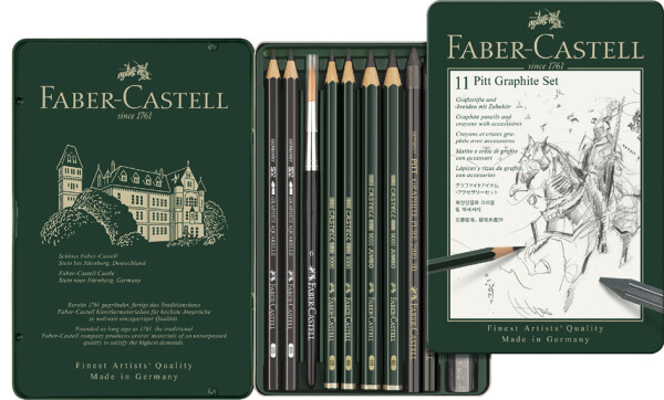 FABER-CASTELL Set Pitt Graphite klein Metalletui