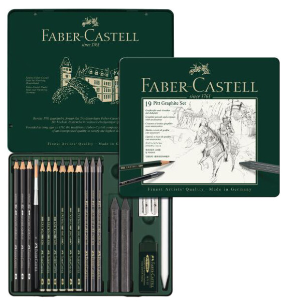FABER-CASTELL Set Pitt Graphite medium Metalletui