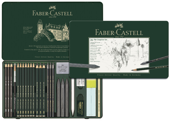 FABER-CASTELL Set Pitt Graphite groß Metalletui