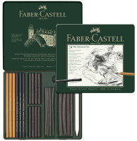 FABER-CASTELL Set Pitt Kohle Set 24-teilig