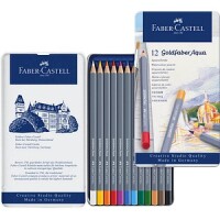 FABER-CASTELL Aqua.stift Goldfaber Aqua 12-Metalletui