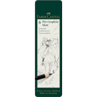 FABER-CASTELL Bleistift Pitt Graphite Matt 6er Etui