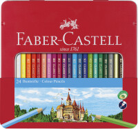 FABER-CASTELL Buntstift hexagonal 24er-Metalletui