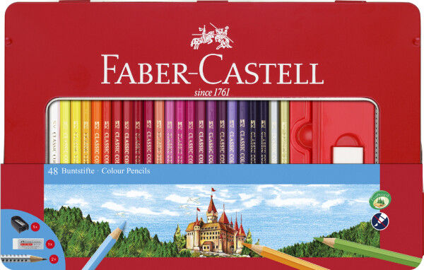 FABER-CASTELL Buntstift hexagonal 48er-Metalletui