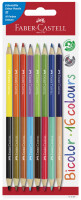 FABER-CASTELL Buntstifte Bicolor 8er Blisterkarte