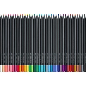 FABER-CASTELL Buntstifte Black Edition 36er Kartonetui