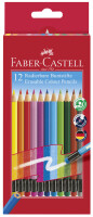 FABER-CASTELL Buntstift radierbar 12er Kartonetui