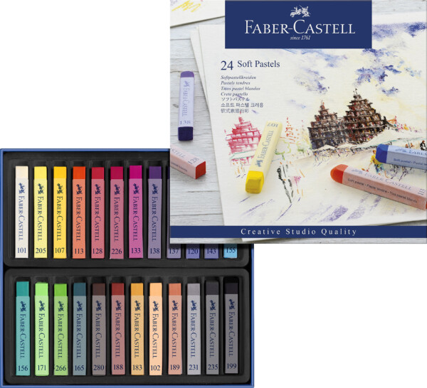 FABER-CASTELL Softpastellkreiden 36er Kartonetui 3 Stk