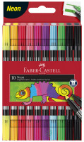 FABER-CASTELL Doppelfasermaler 10er Etui neon