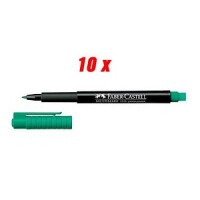 FABER-CASTELL Marker Multimark permanent F grün 10Stk.