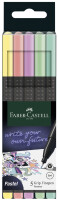 FABER-CASTELL Finepen Grip 0.4 5er Etui pastell