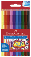 FABER-CASTELL Filzstift Grip Colour Marker 10x Etui