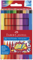 FABER-CASTELL Filzstift Grip Colour Marker 20x Etui