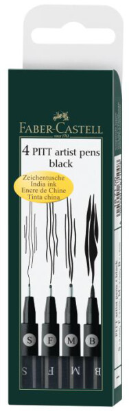 FABER-CASTELL Tuschestift Pitt Artist Pen Farbe 199 4x